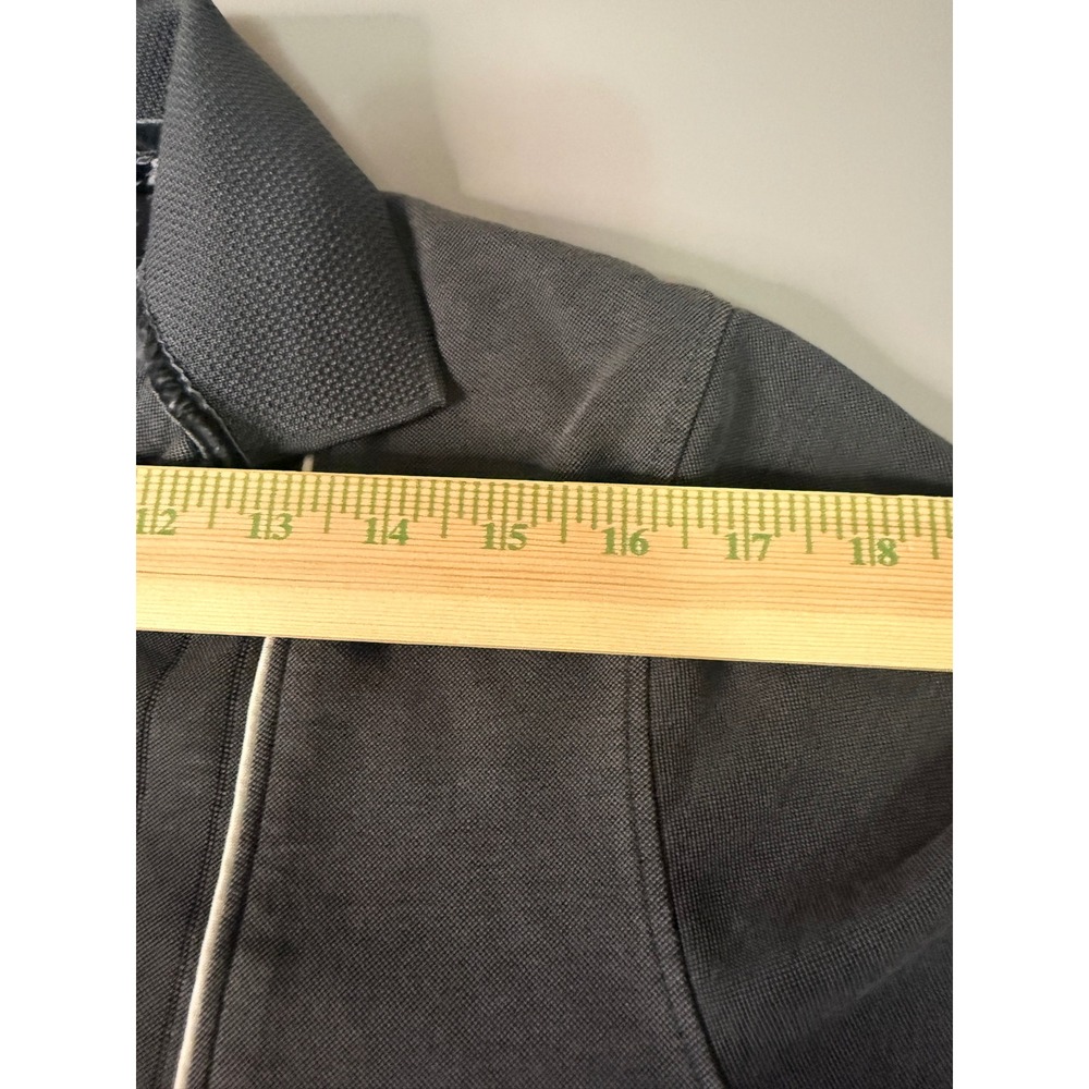 Denim & Flower Ricky Singh Mens Gray Quarter Zip Ribbed Polo Shirt Medium - Picture 5 of 5